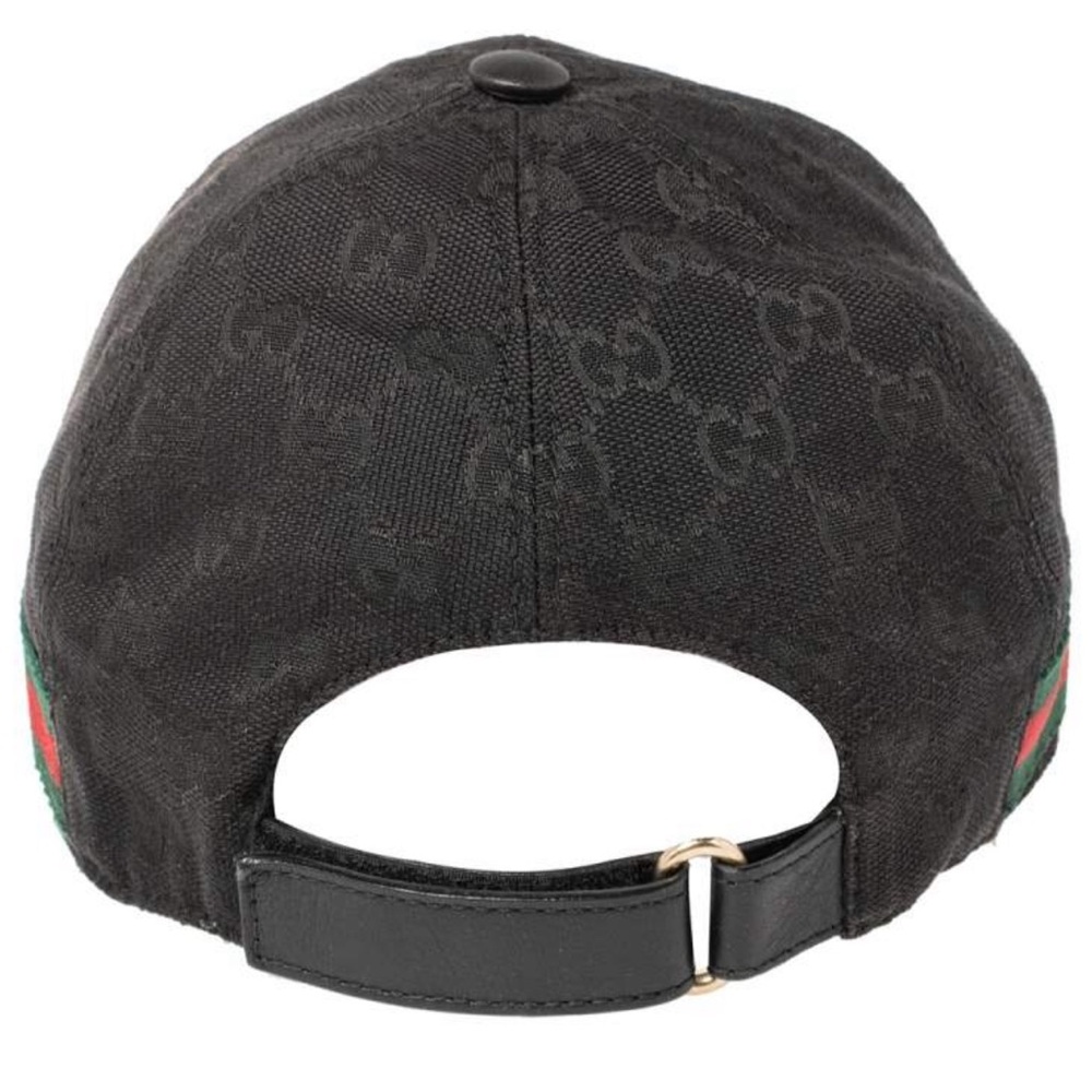 Gucci Black Cap with Iconic Green and Red Accent - Picture 4 of 8